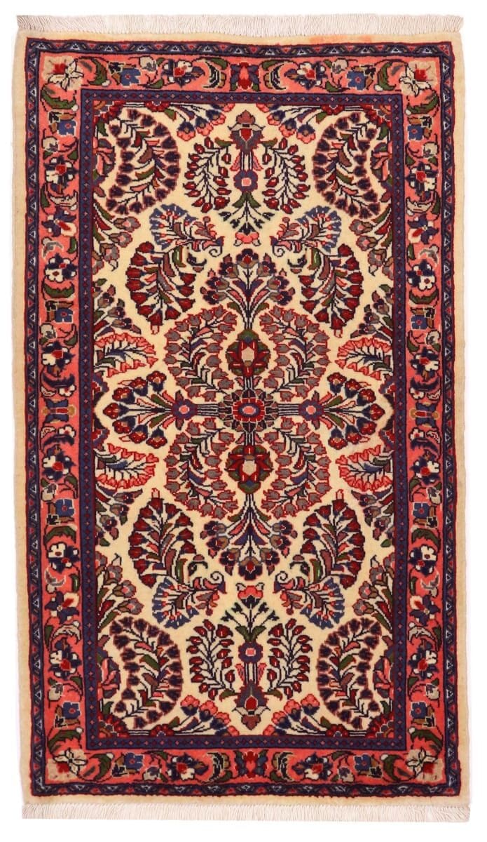 Perserteppich Sarough 139x69 cm mit bunten Blumenmotiven, handgeknüpft