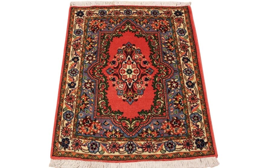 Perserteppich Sarough 85x66 cm – originelles Blumenmuster, handgeknüpft