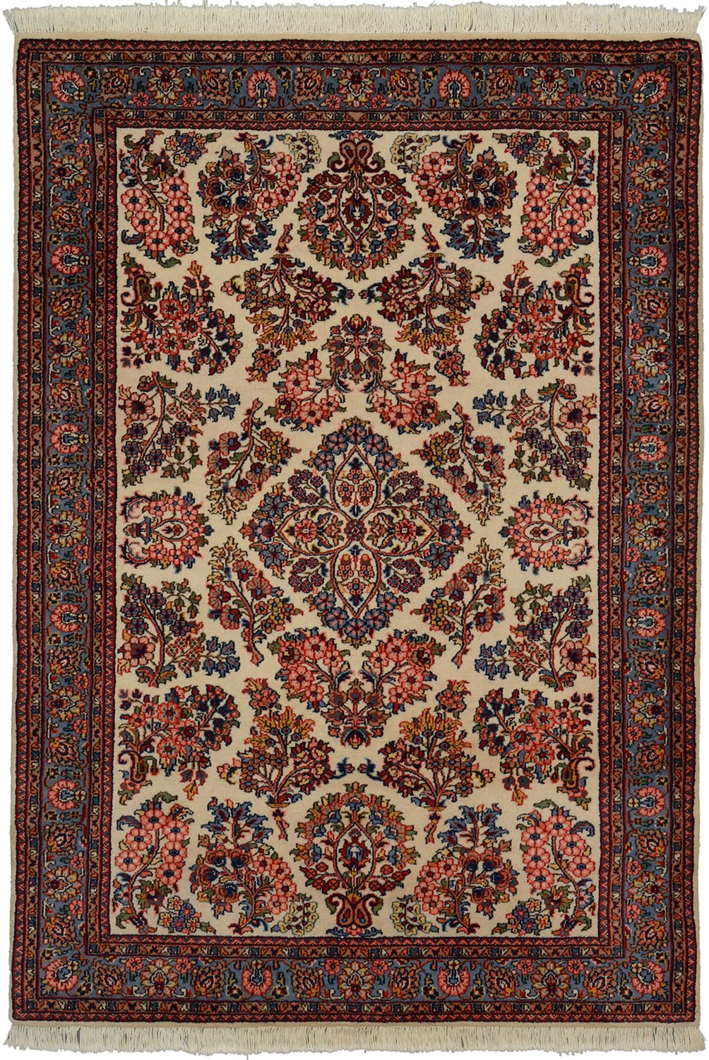 Sarouk Orientteppich 187x130 cm, handgeknüpft, buntes Muster