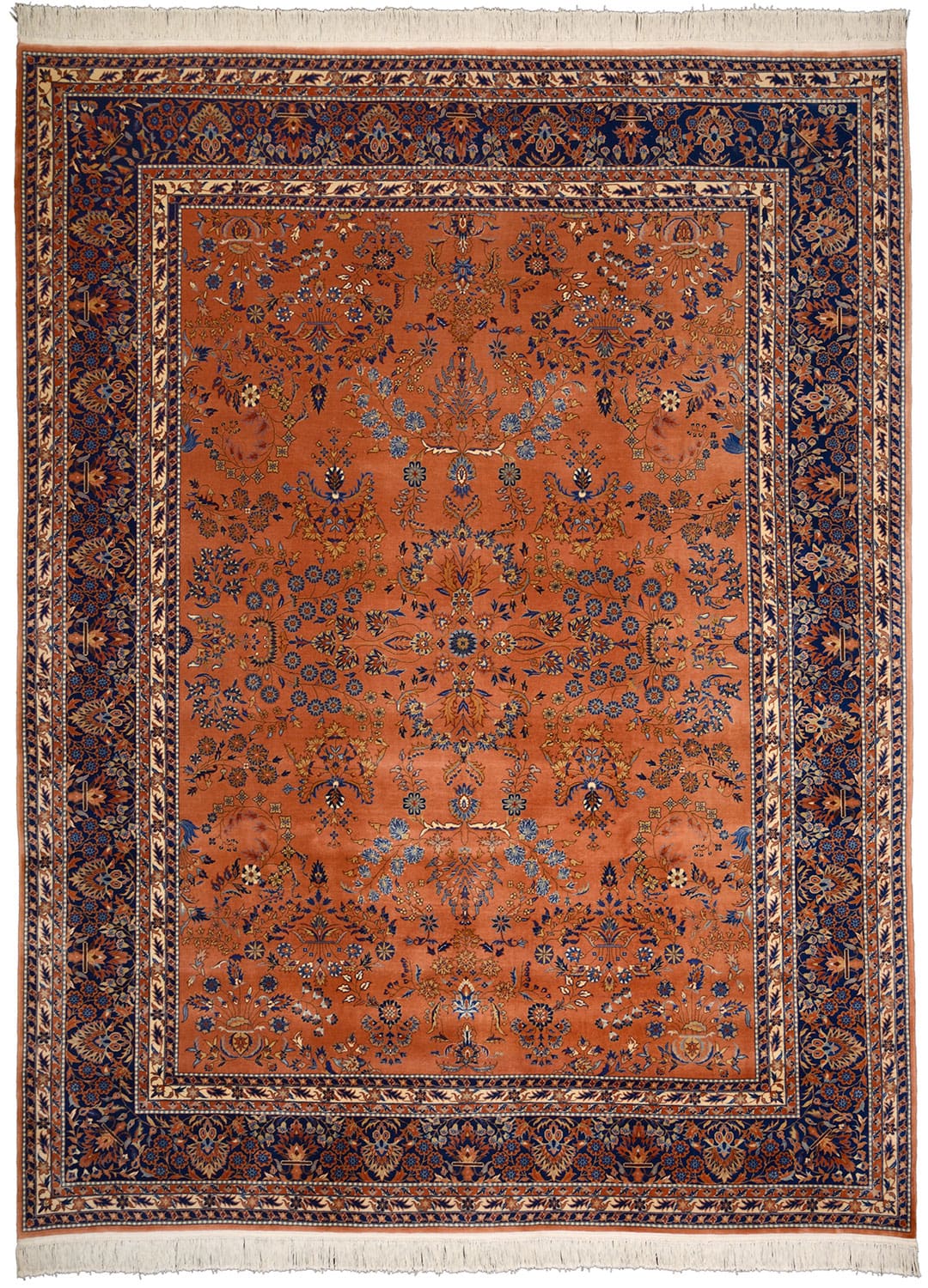 Eleganter Sarouk Orientteppich 372x281 cm, handgeknüpft
