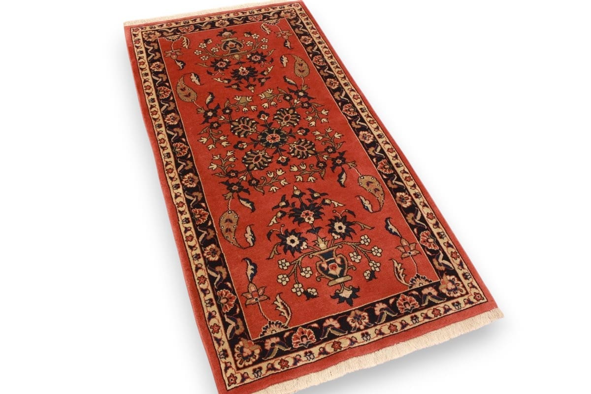 Perserteppich Sarough 148x74 cm – farbenfrohes Blumenmuster, handgeknüpft