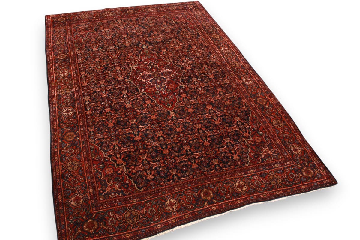 Antiker Perserteppich Saroug 205x139 cm, florale Muster, handgeknüpft