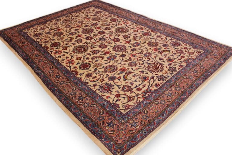 Perser Teppich Sarough 296x214 cm – Farbenfrohe Blütenmuster, handgeknüpft