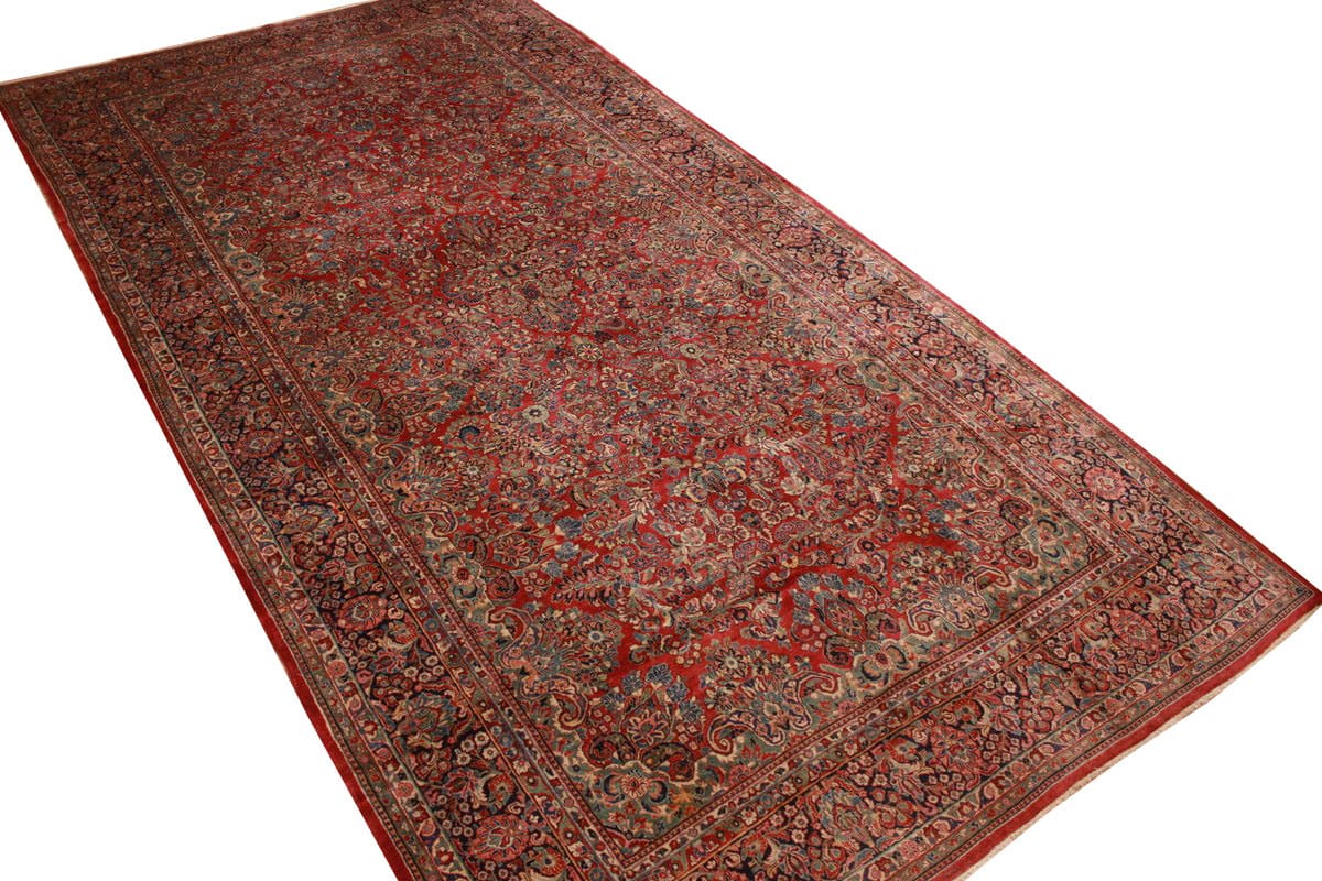 XXL antiker Perserteppich Sarough 592x301 cm handgeknüpft