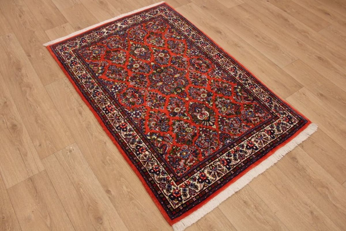 Perserteppich "Saroug" 160x103 cm - Farbenfrohe Blumenmuster, handgeknüpft