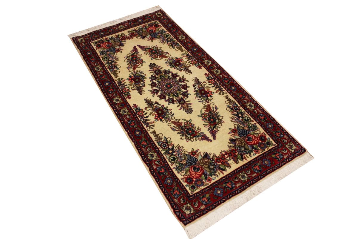 Perserteppich Sarough 122x58 cm - Farbenfrohe Blumenmuster, handgeknüpft
