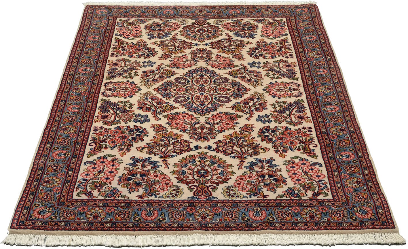 Sarouk Orientteppich 187x130 cm, handgeknüpft, buntes Muster