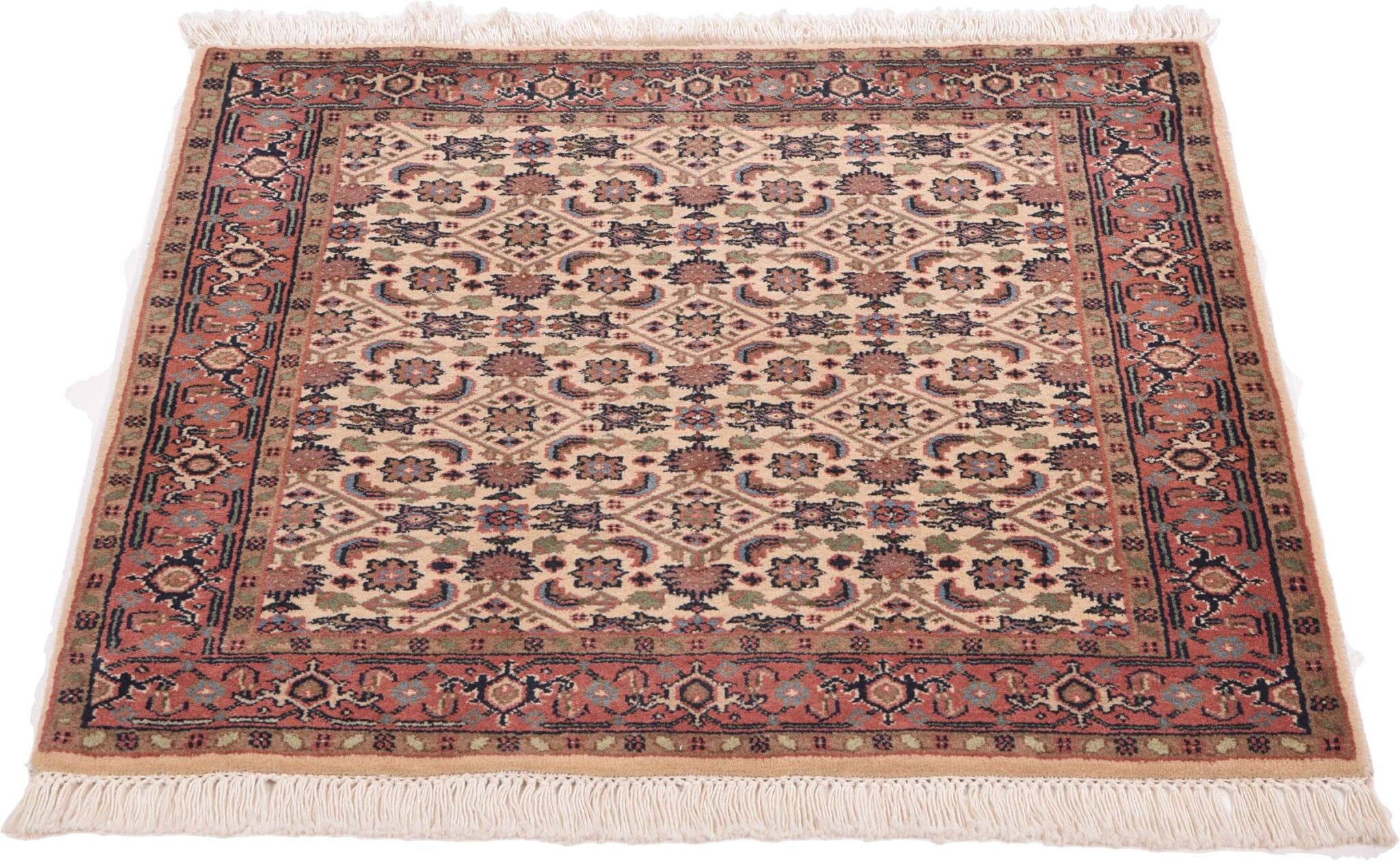 Sarouk Orientteppich 97x90 cm, handgeknüpft, traditionelles Design