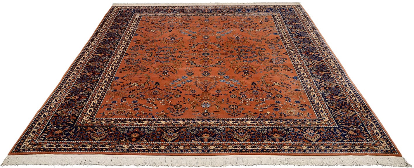Eleganter Sarouk Orientteppich 372x281 cm, handgeknüpft