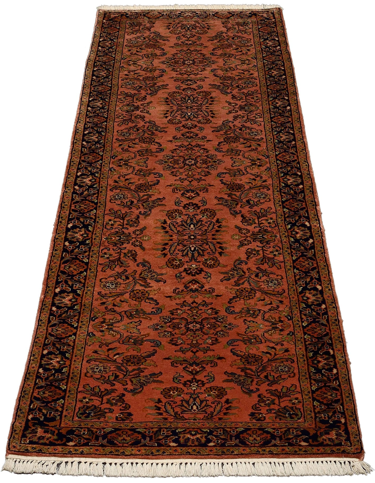 Orientteppich Sarouk 292x93 cm - Handgeknüpft, edles Muster