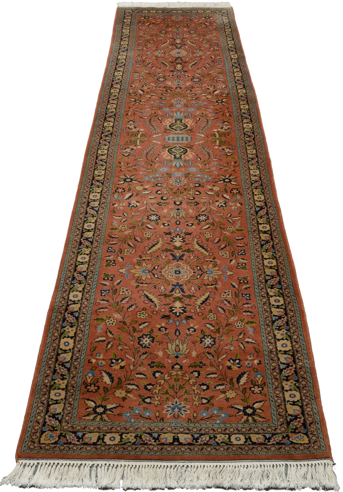 Sarouk Orientteppich 402x93 cm - Handgeknüpft, Hochwertig