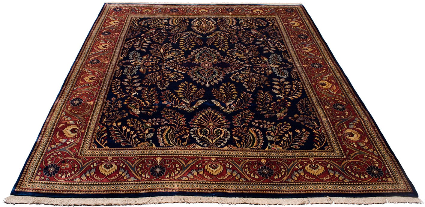 Sarouk Orientteppich 307x250 cm, handgeknüpft, buntes Muster