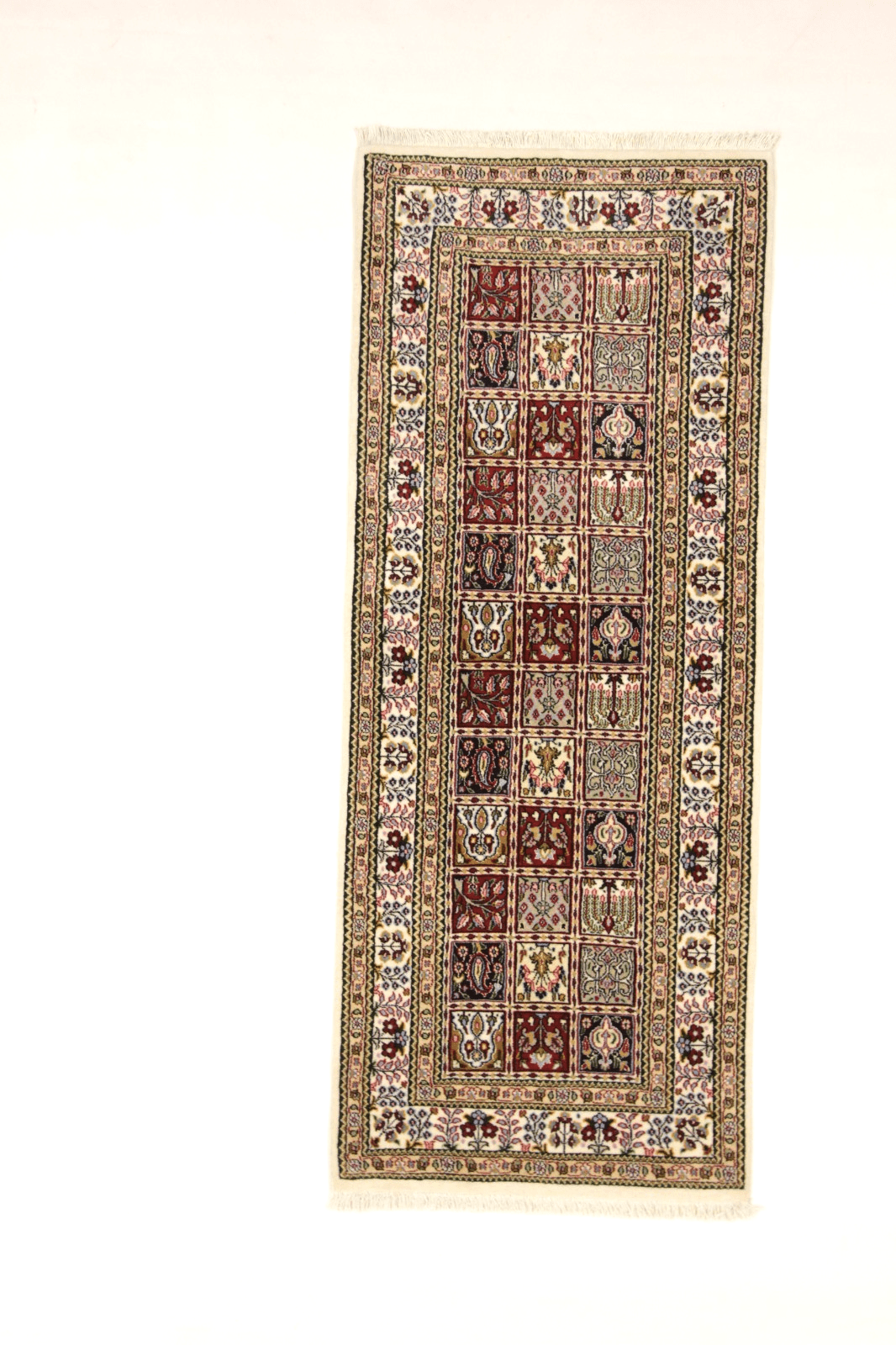 Orientteppich 195x79 cm, 400000 Knoten, Moud, handgeknüpft, Neu