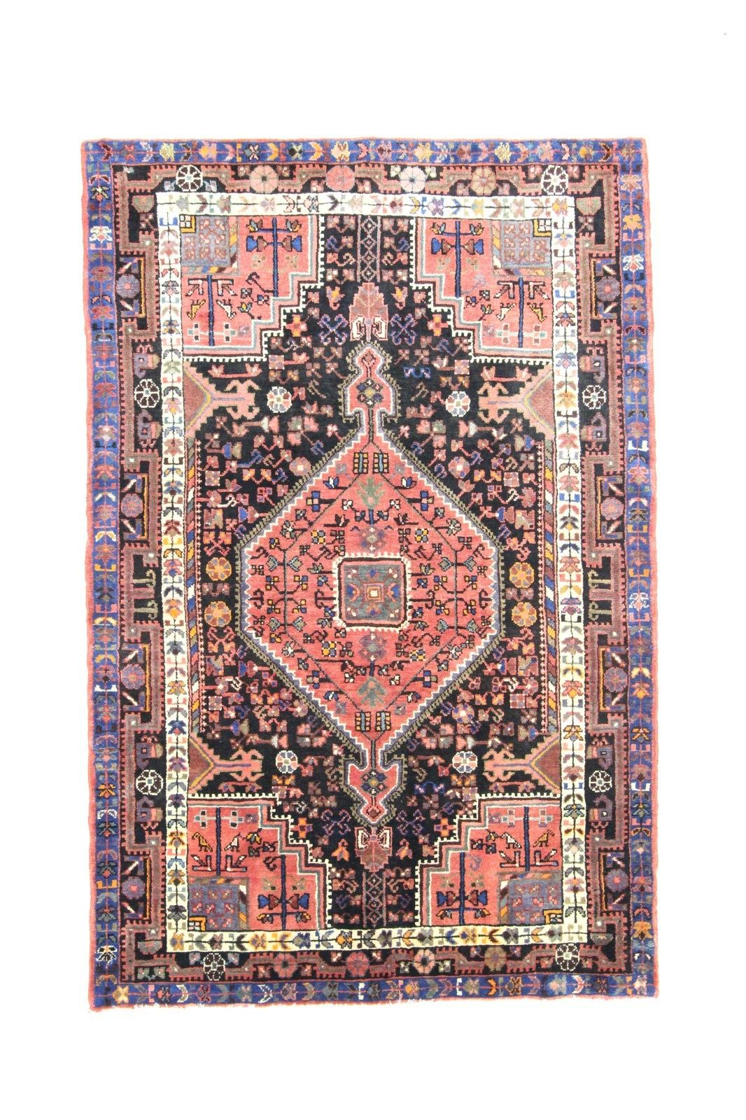 Wunderschöner Perserteppich Tuyserkan 202 x 134 cm, 180000 Knoten, handgeknüpft
