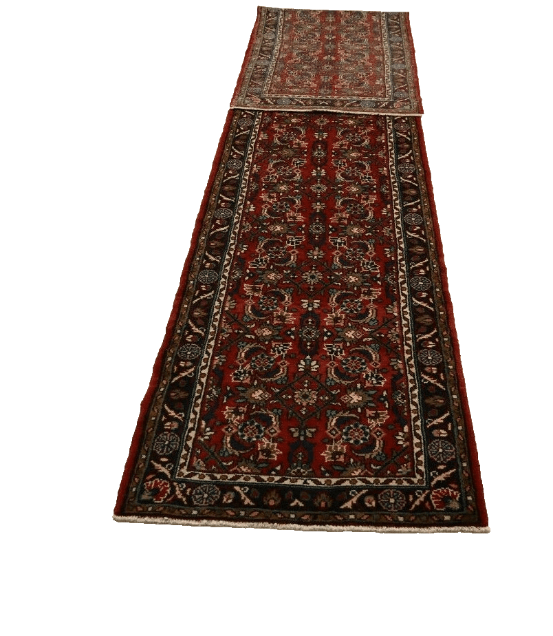 Wunderschöner Perser Teppich Hamadan 466x90 cm, 160.000 Knoten, handgeknüpft