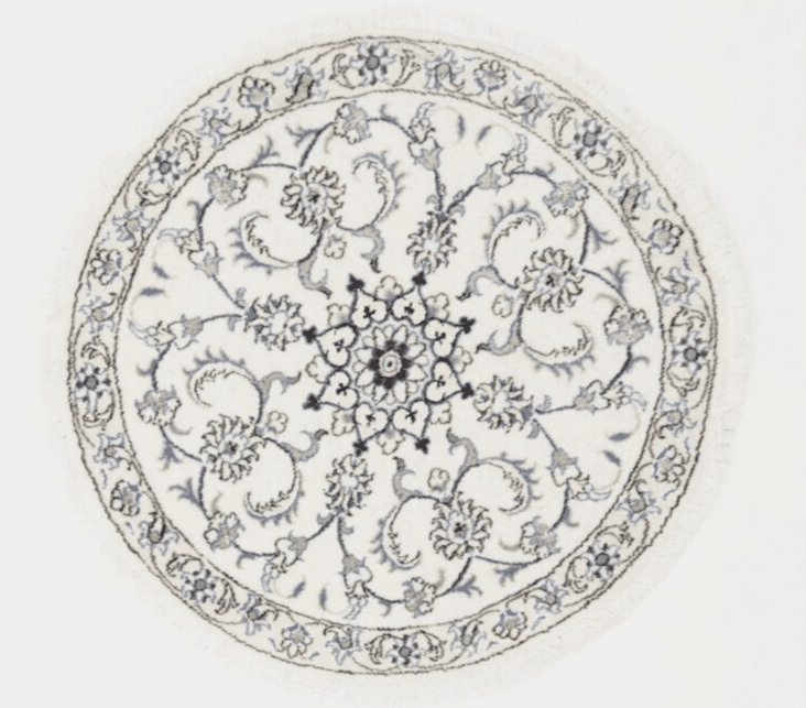 Wunderschöner Orientteppich 102x101 cm, 300.000 Knoten, handgeknüpft