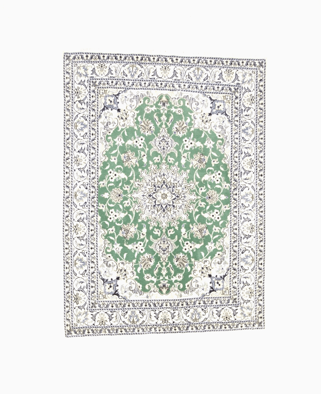 Orientteppich 208 x 151 cm, 300000 Knoten, Perserteppich handgeknüpft