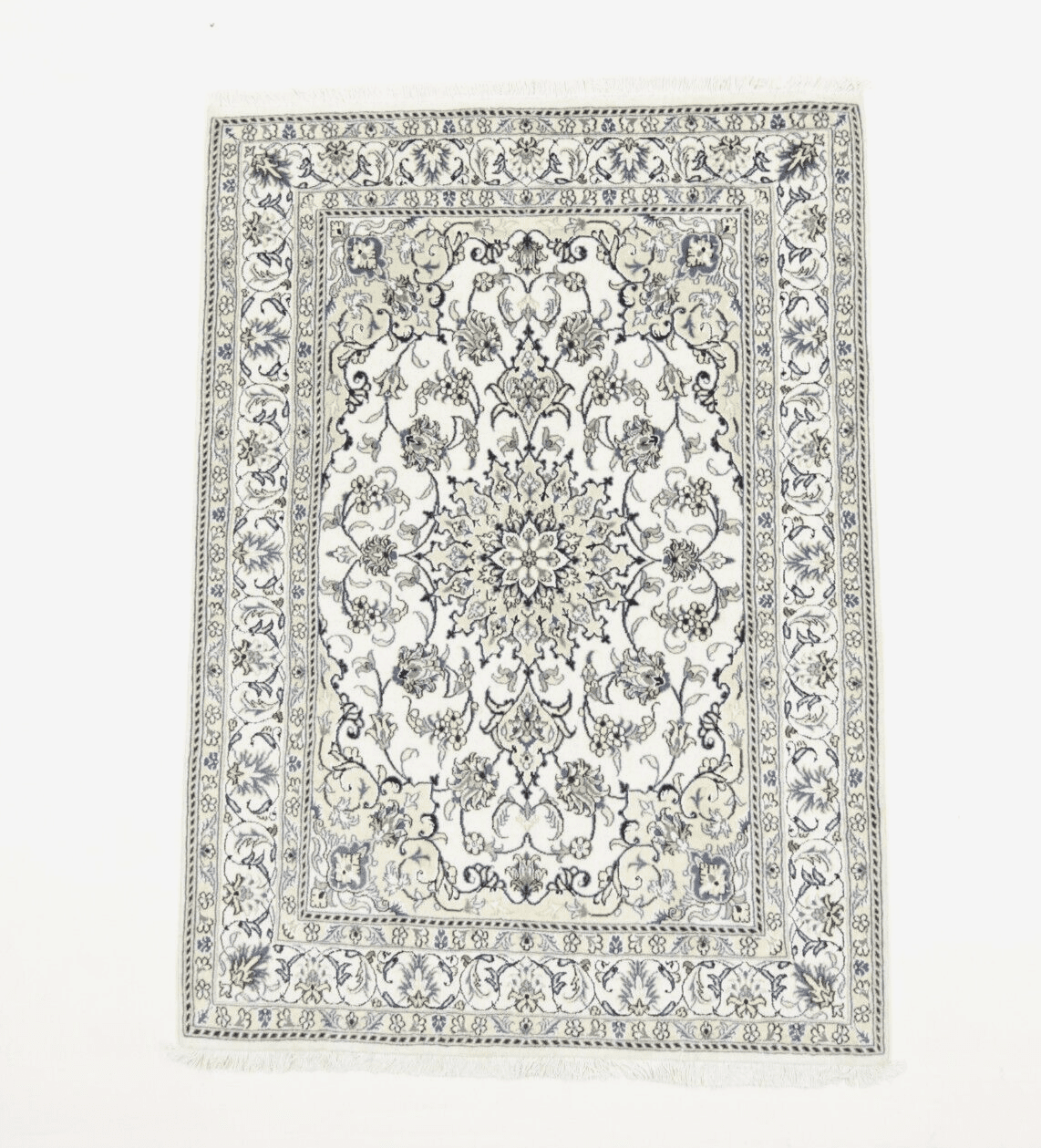 Orientteppich super Nain 207 x 149 cm, 300.000 Knoten, handgeknüpft
