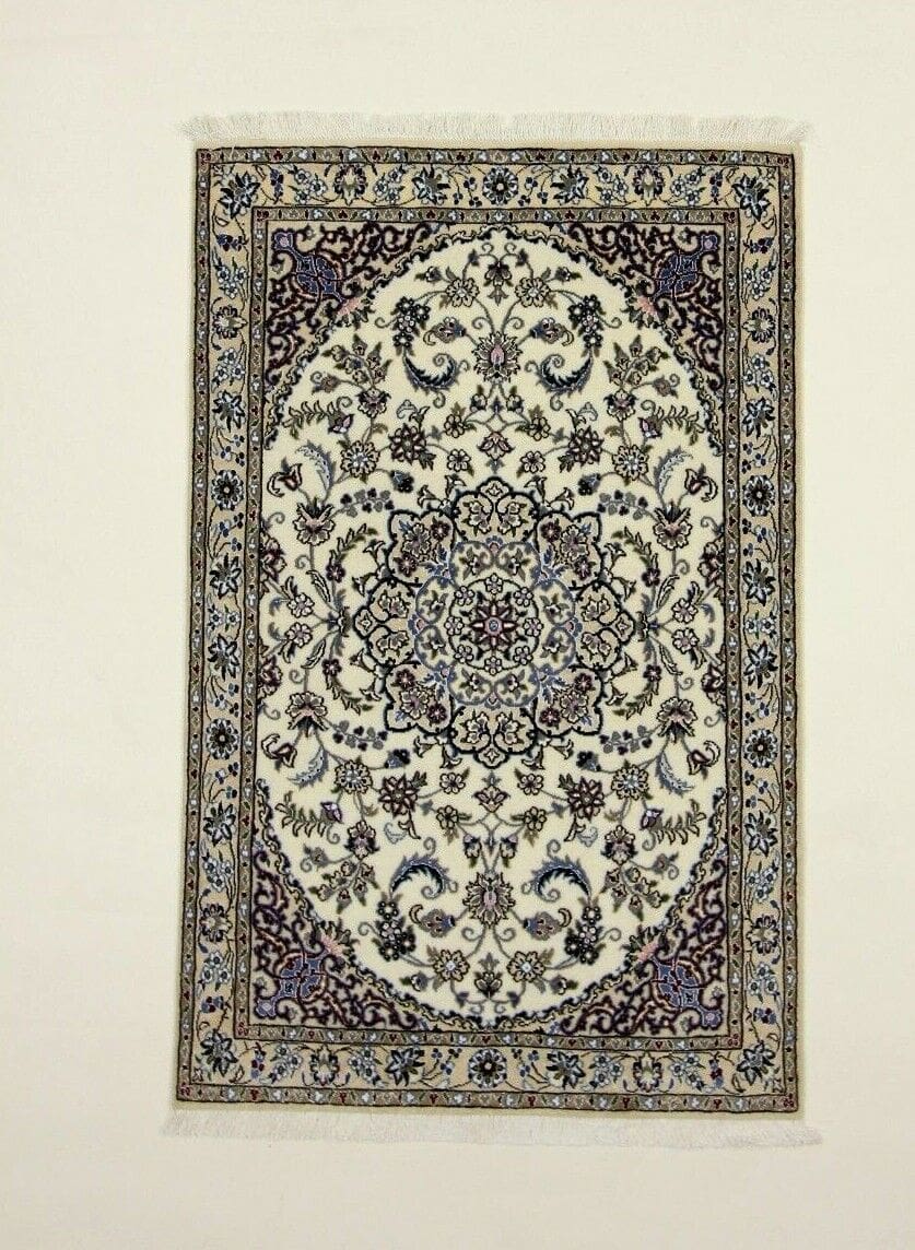 Schöner Perserteppich Super Nain 9la 152 x 97 cm, 500.000 Knoten, handgeknüpft