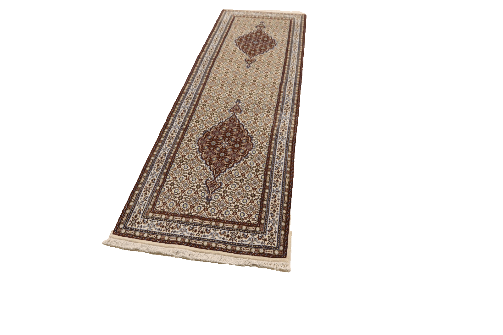 Orientteppich 242x78 cm Moud mit 400000 Knoten handgeknüpft