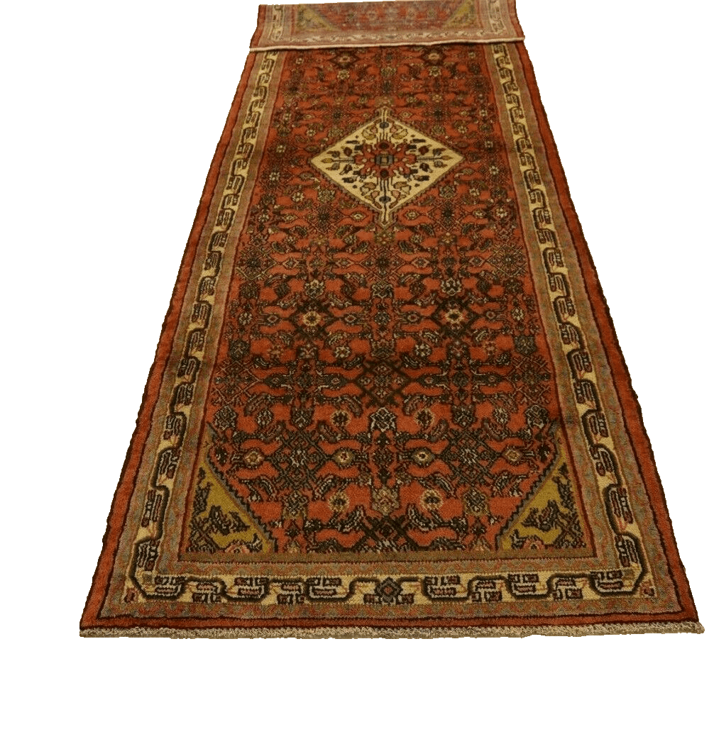 Perser Teppich Hamadan 314 x 103 cm, 160.000 Knoten, handgeknüpft
