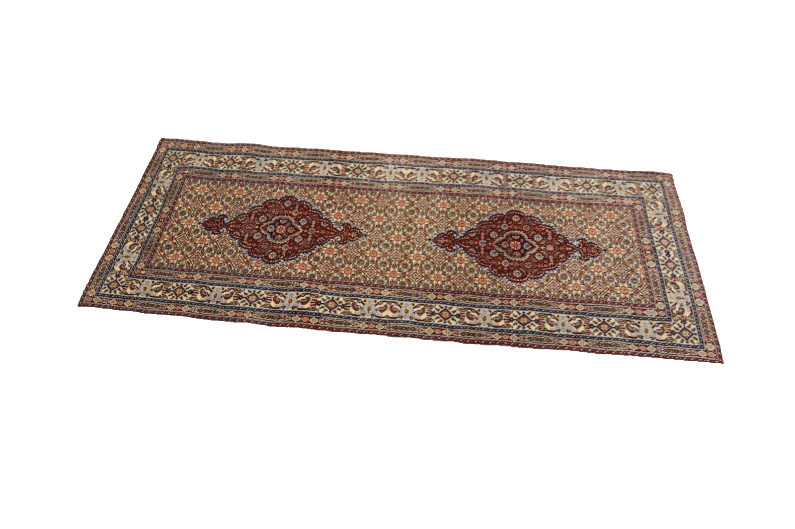 Orientteppich Perserteppich 199 x 77 cm, 400.000 Knoten, Neu, Handgeknüpft