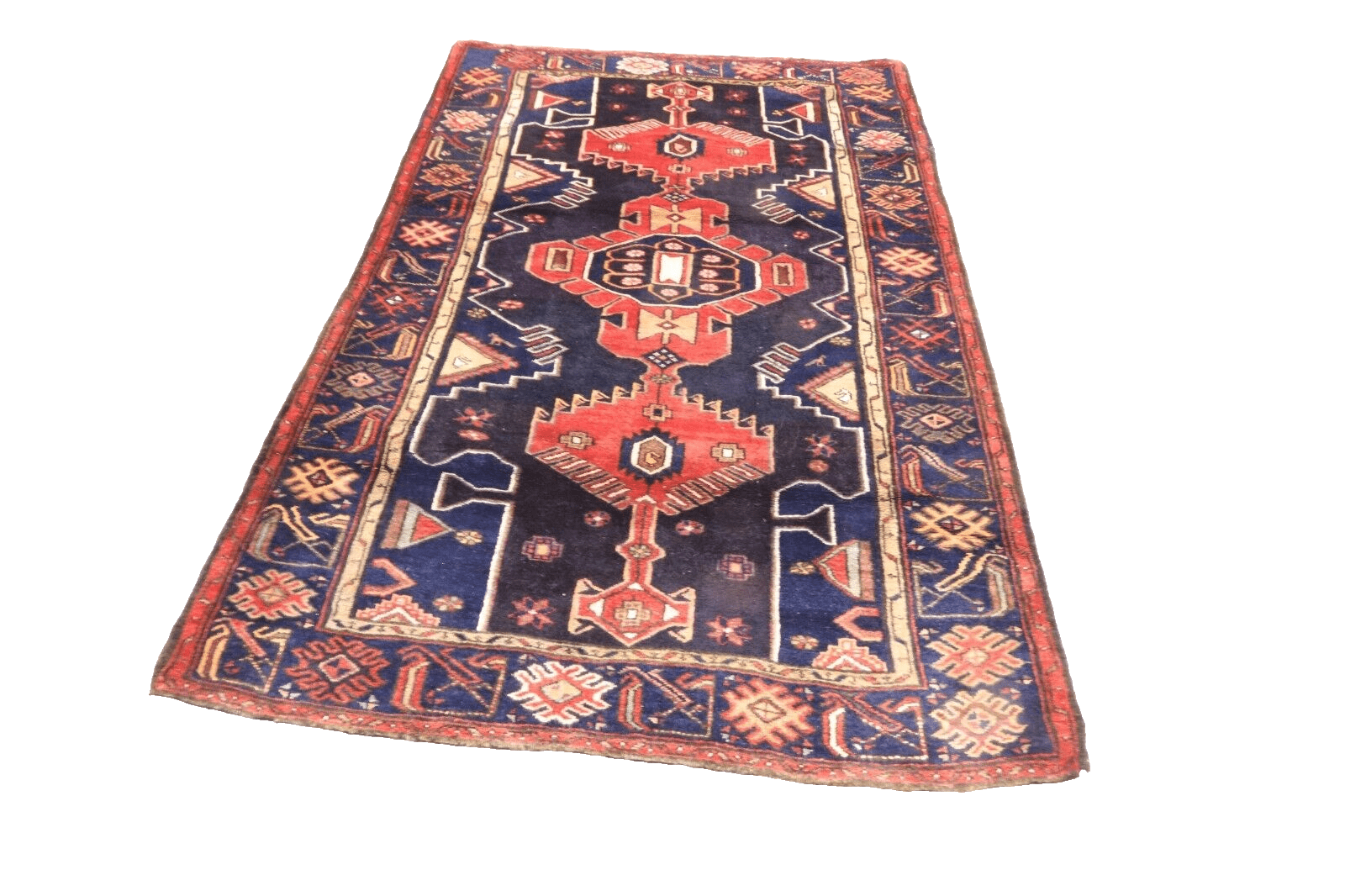 Orientteppich Hamadan 212 x 141 cm, 200.000 Knoten, handgeknüpft