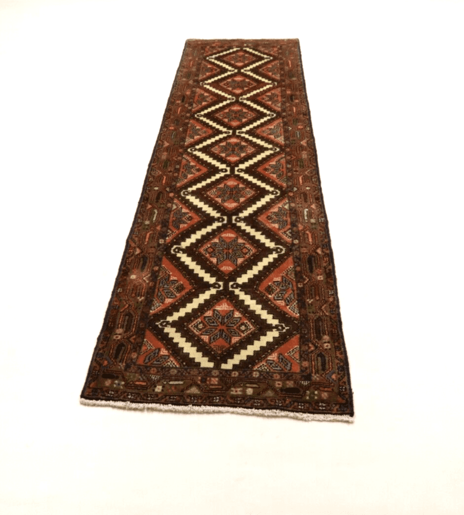 Orientteppich Hamadan 275 x 71 cm, 200.000 Knoten, handgeknüpft