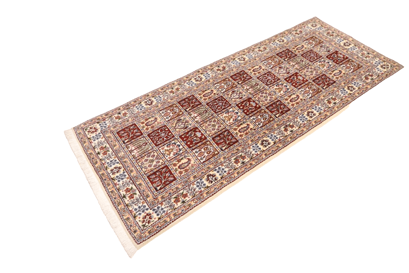 Perserteppich Moud 198 x 81 cm, 400.000 Knoten, handgeknüpft