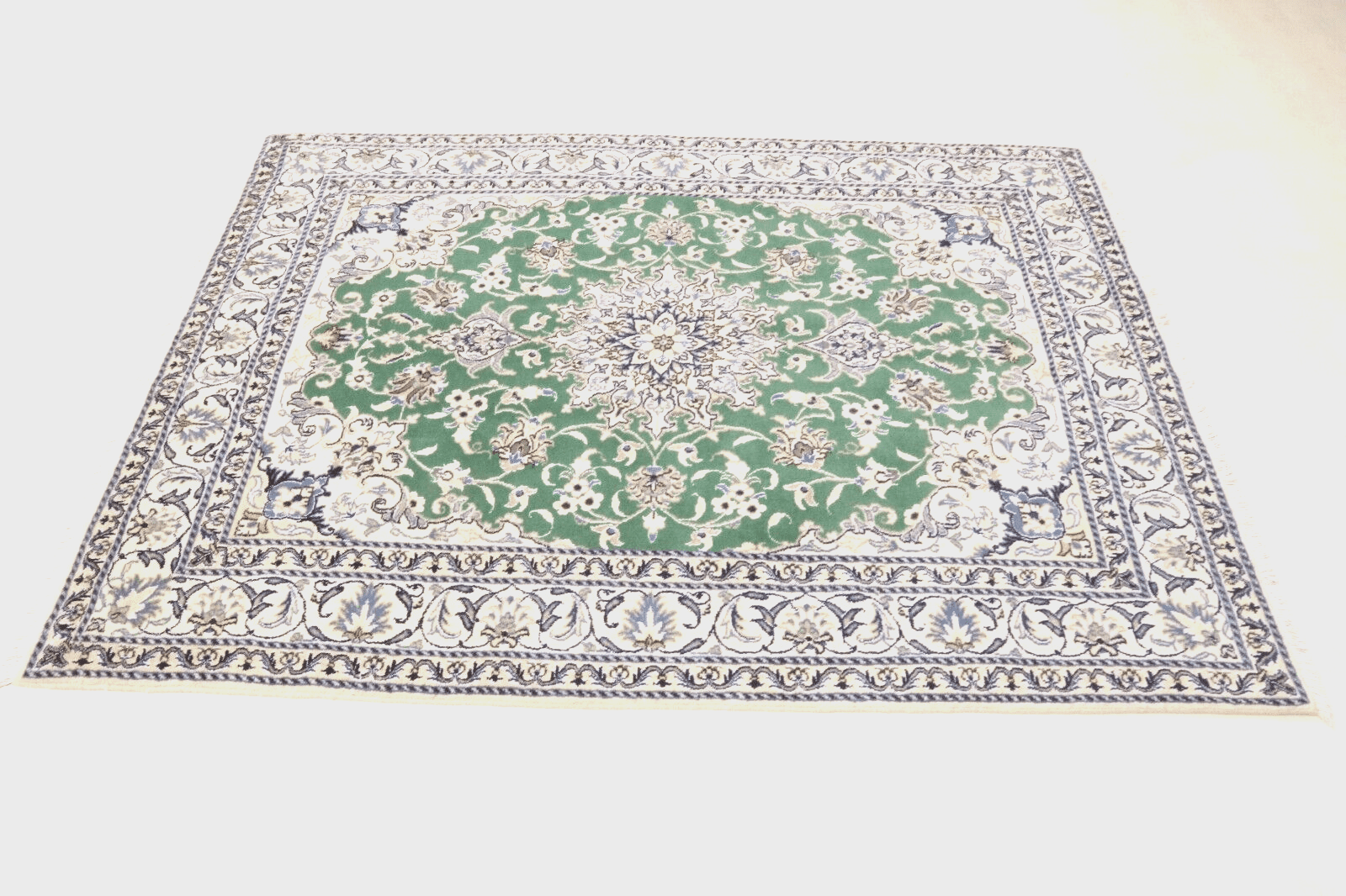 Orientteppich 208 x 151 cm, 300000 Knoten, Perserteppich handgeknüpft