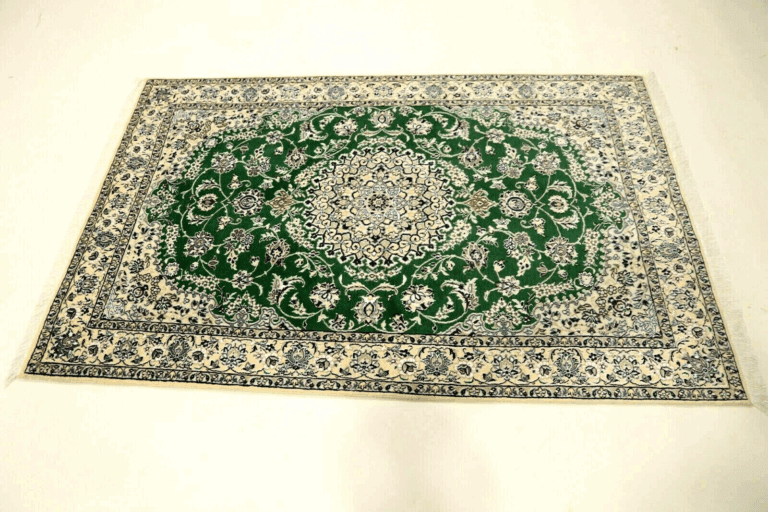 Perser Teppich Super Nain 9 La 204x134cm Handgeknüpft 500000 Knoten