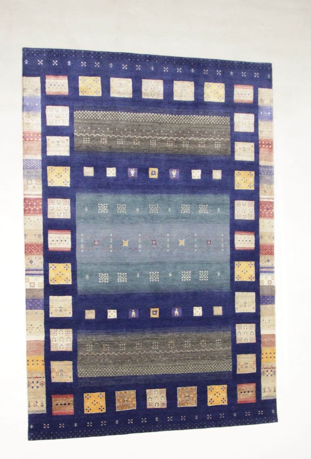 Gabbeh Loribaft Orientteppich 304 x 201 cm, 200.000 Knoten, handgeknüpft