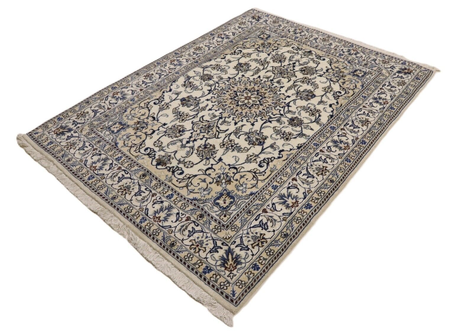 Orientteppich super Nain 207 x 149 cm, 300.000 Knoten, handgeknüpft