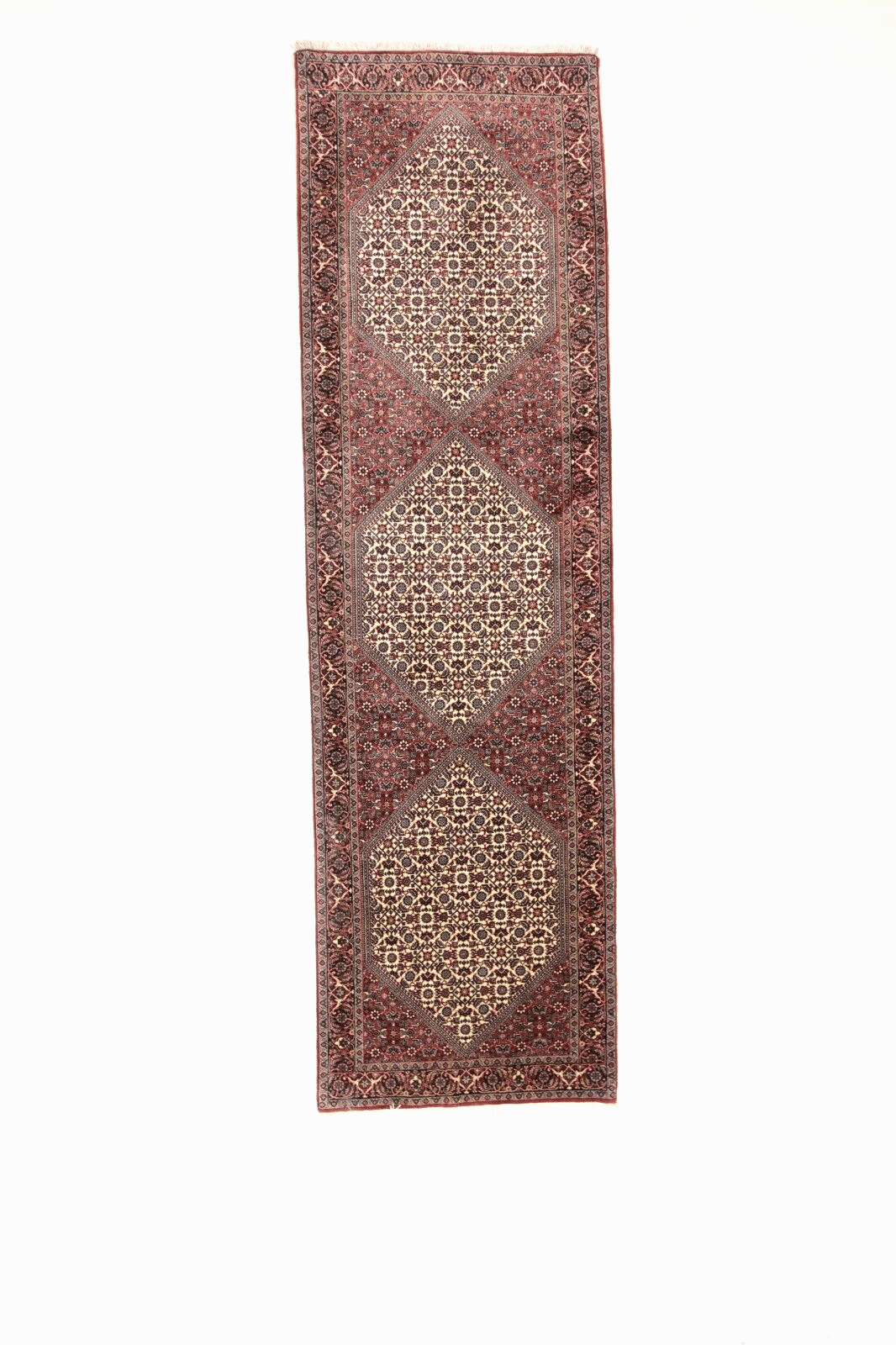 Wunderschöner Orientteppich Bidjar 302x89cm, 500.000 Knoten, handgeknüpft