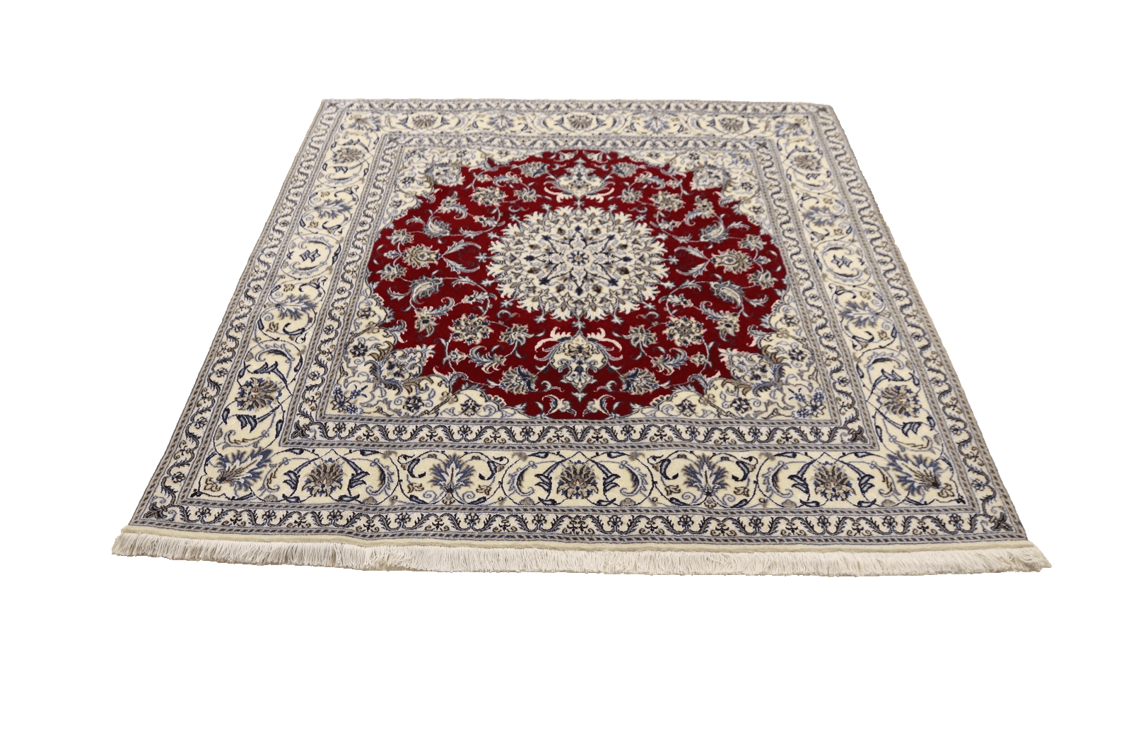 Orientteppich 202x201 cm, Super Nain, 300000 Knoten, handgeknüpft