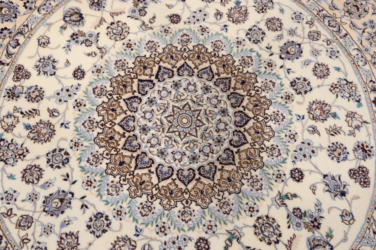 Wunderschöner Perserteppich 196 x 198 cm, 500.000 Knoten, handgeknüpft