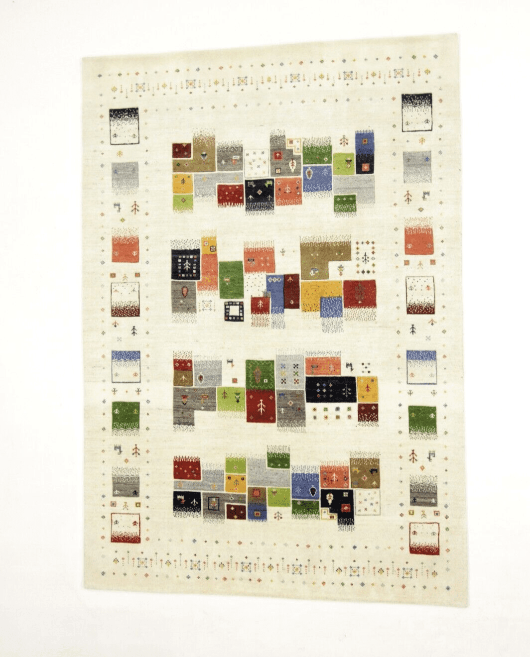 Gabbeh Loribaft Orientteppich 246 x 171 cm, Handgeknüpft, Neu