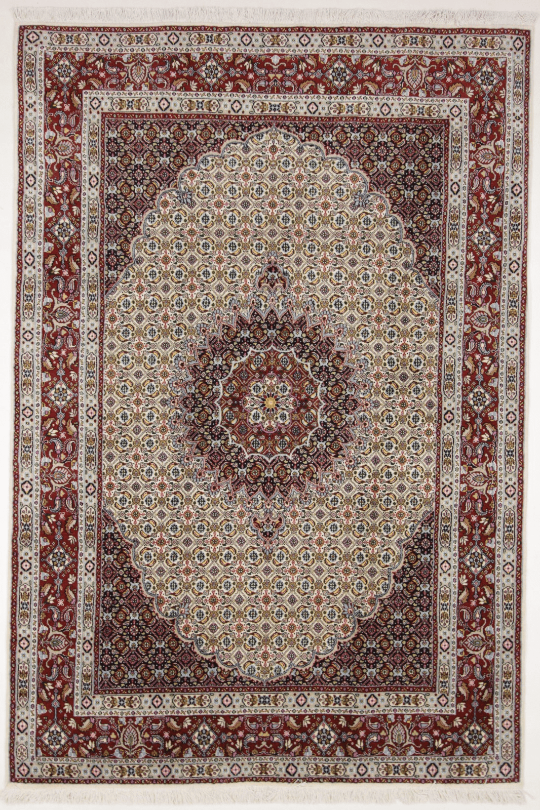 Wunderschöner Perserteppich Moud 236 x 161 cm, 400.000 Knoten, handgeknüpft