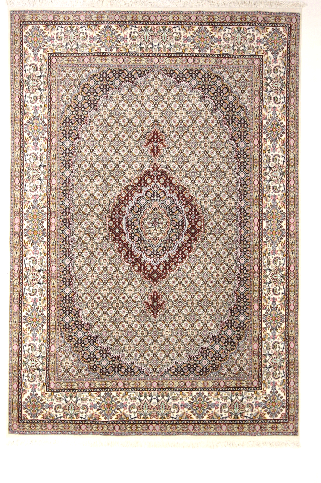 Wunderschöner Perserteppich Moud 239x163cm, 400000 Knoten, handgeknüpft
