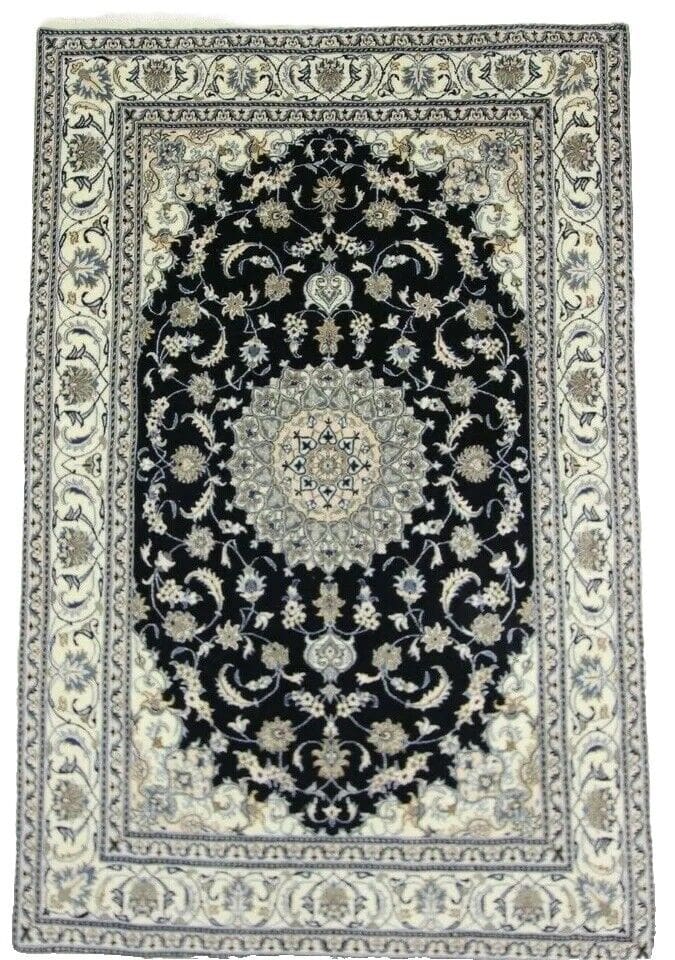 Wunderschöner Orientteppich 302 x 201 cm, 300.000 Knoten, handgeknüpft