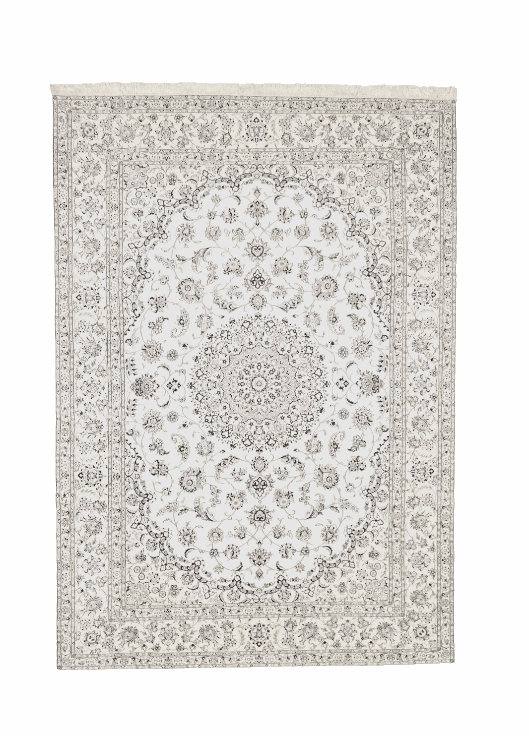 Wunderschöner Orientteppich Nain 358 x 251 cm, 500.000 Knoten, handgeknüpft