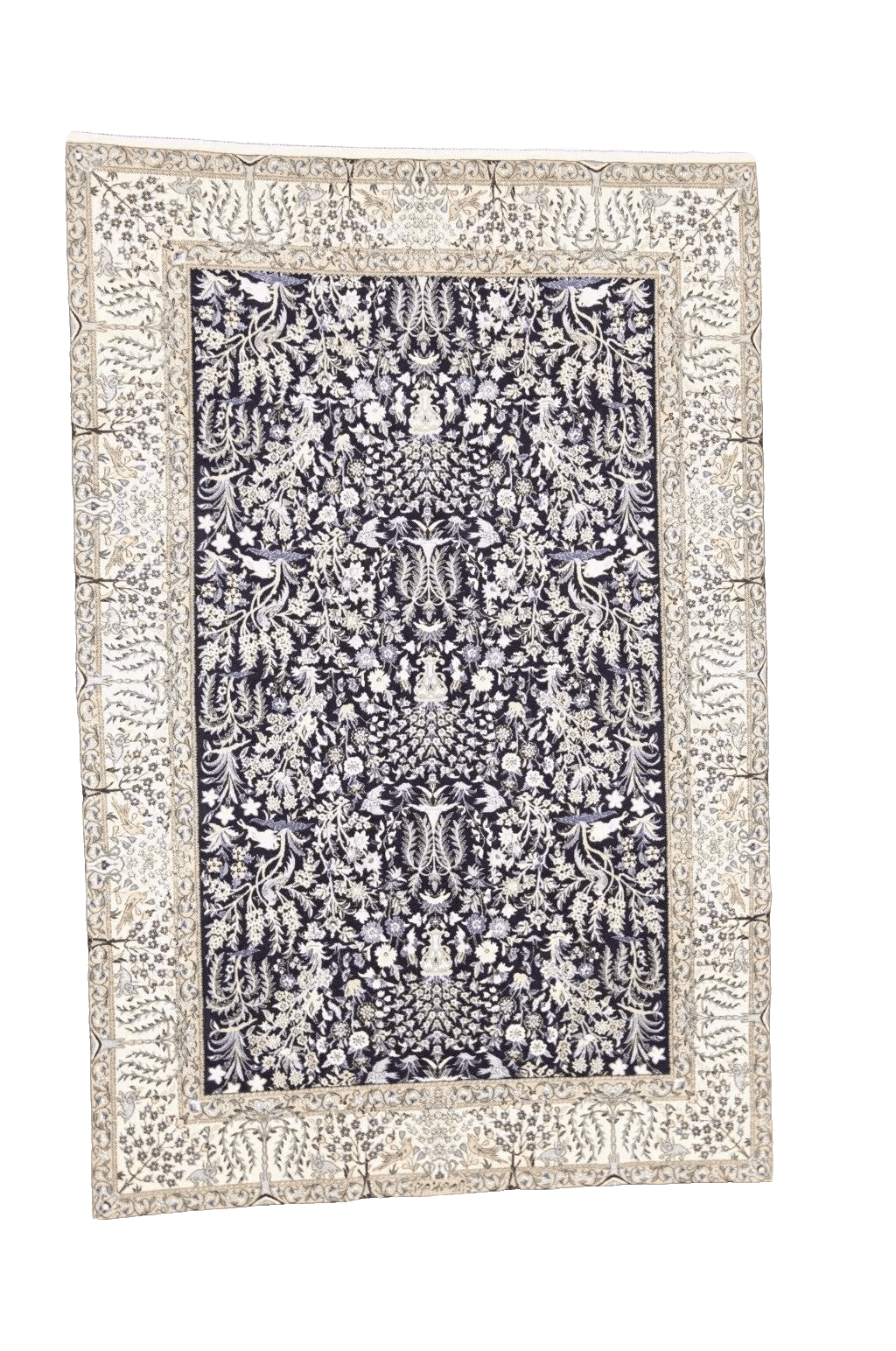 Wunderschöner Orientteppich Nain 6 La 229 x 154 cm, handgeknüpft, Seide