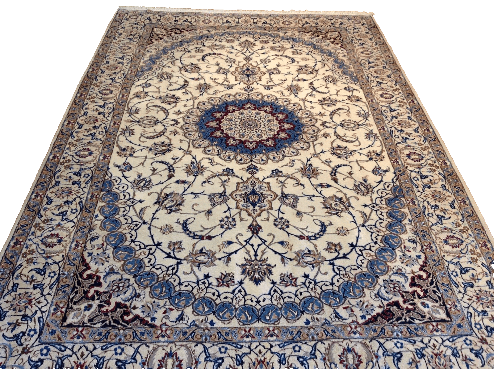 Wunderschöner Perserteppich Nain 9La 317 x 206 cm, 400.000 Knoten, handgeknüpft