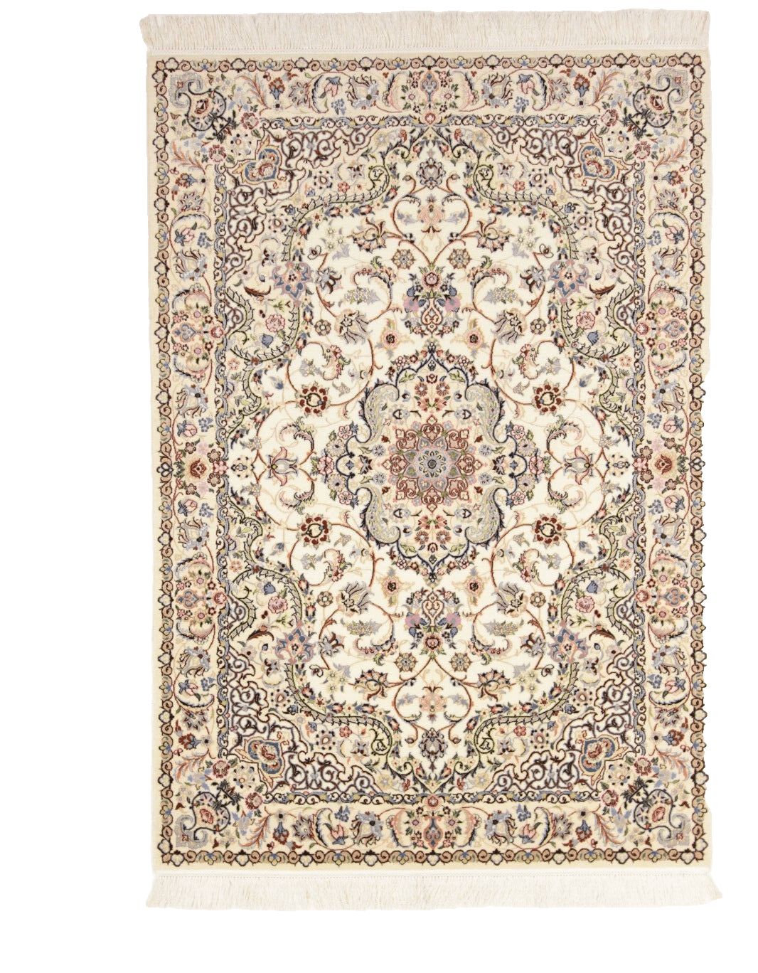 Orientteppich 182 x 123 cm, Nain 6 La, 1000 Knoten/m², handgeknüpft