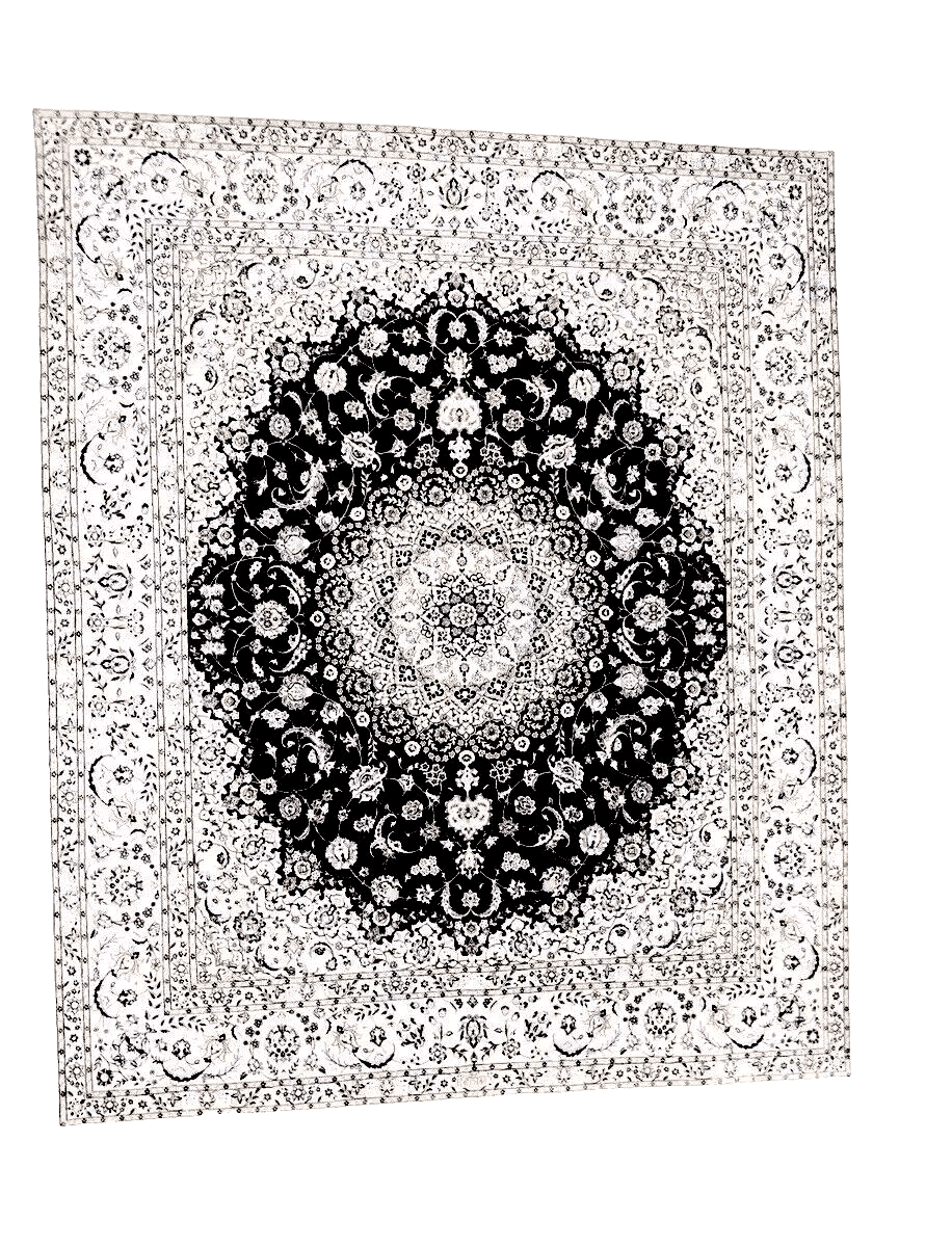 Wunderschöner Perserteppich Nain 6 La 312 x 259 cm, handgeknüpft
