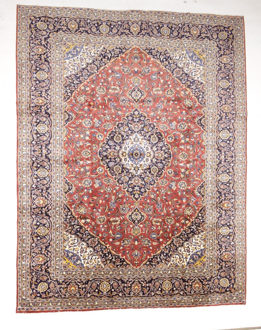 Orientteppich Kashan 407 x 306 cm, 250.000 Knoten, handgeknüpft