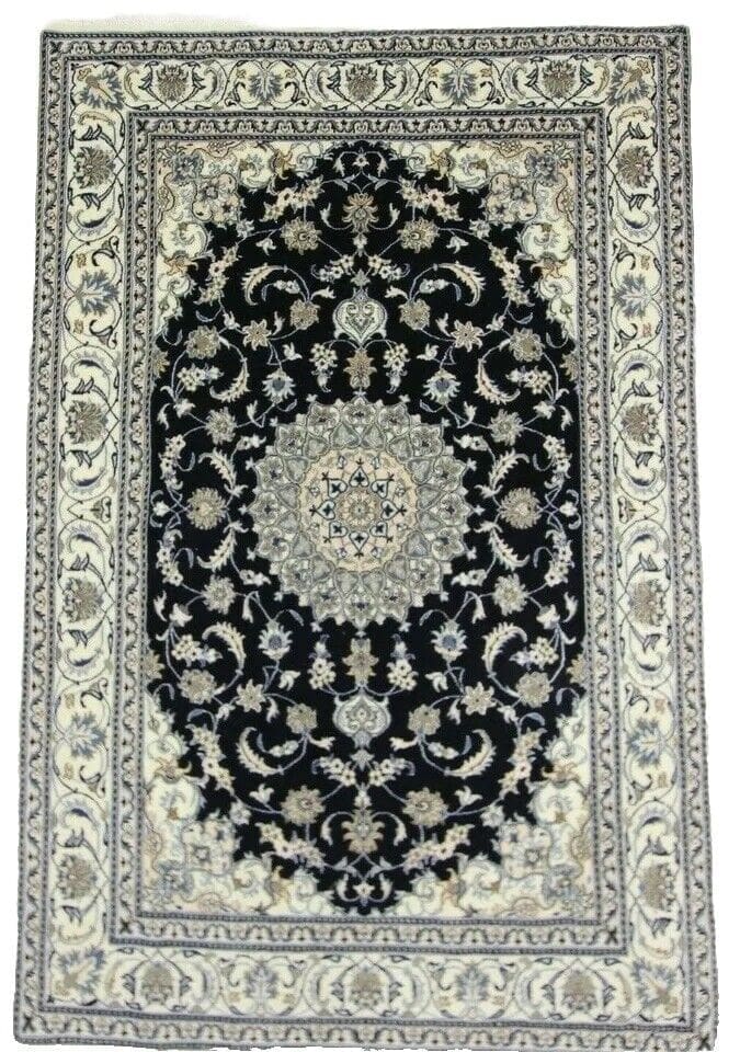 Wunderschöner Orientteppich 302x201 cm, 300000 Knoten, handgeknüpft