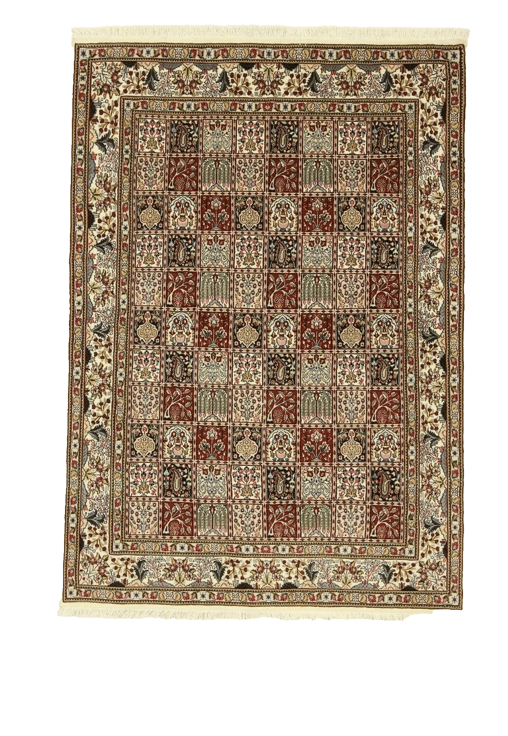 Wunderschöner Perserteppich Moud 232 x 171 cm, 400.000 Knoten, handgeknüpft