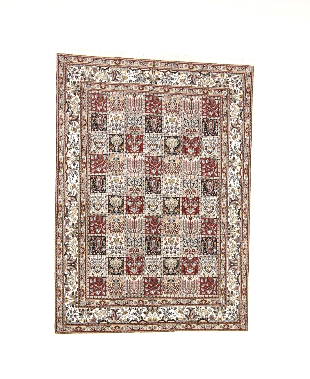 Wunderschöner Perserteppich Moud 204 x 147 cm, 400.000 Knoten, handgeknüpft