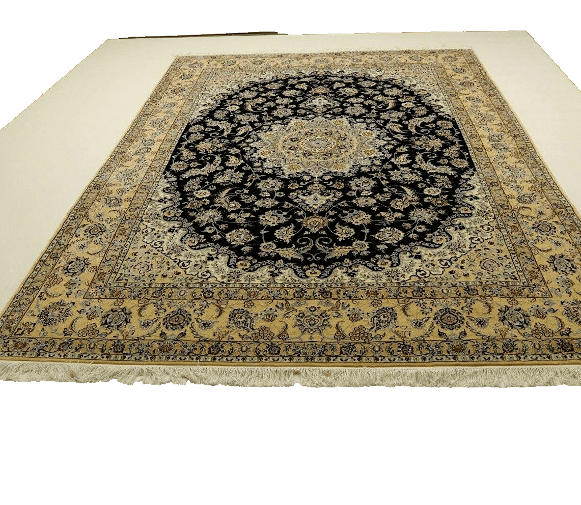 Wunderschöner Perserteppich Nain 9la 352x255 cm, 500.000 Knoten, handgeknüpft